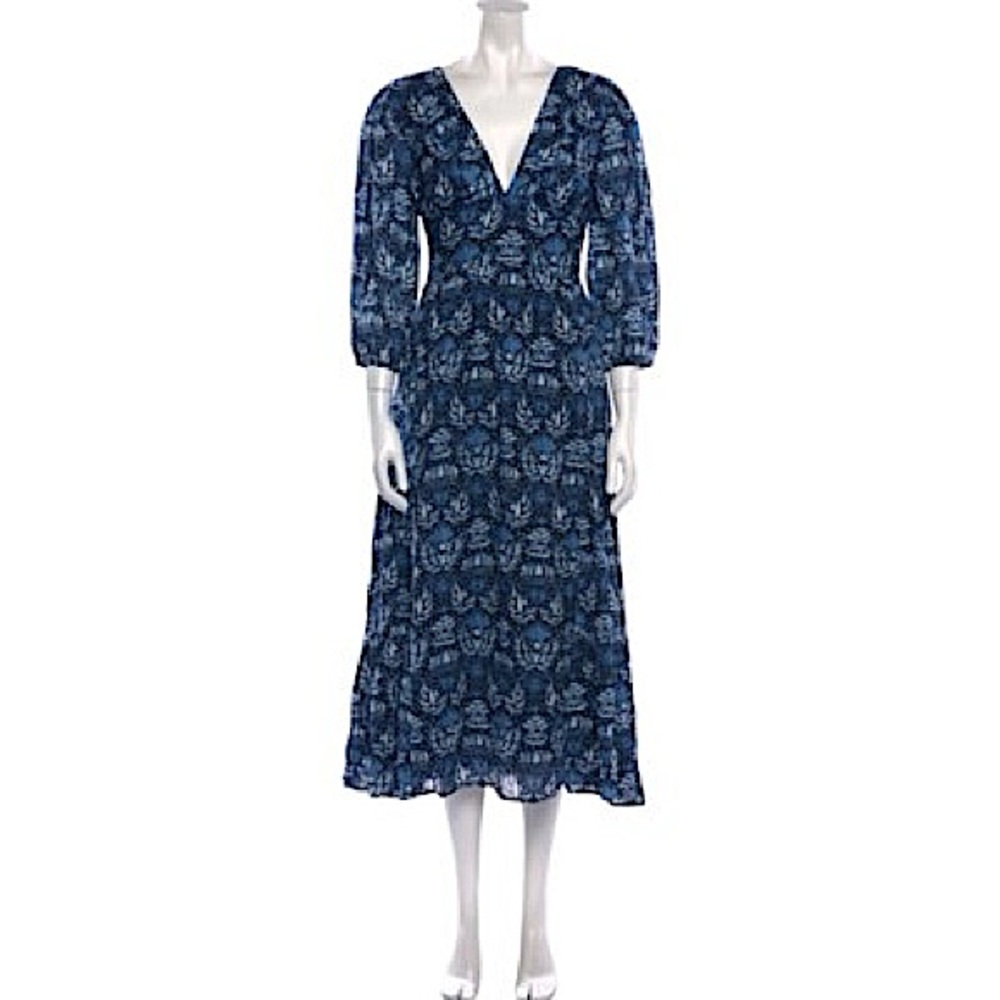 Caroline Constas Dahlia Navy printed dress, size S